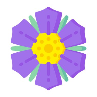 çiçek simgesi, vektör illüstrasyonu 