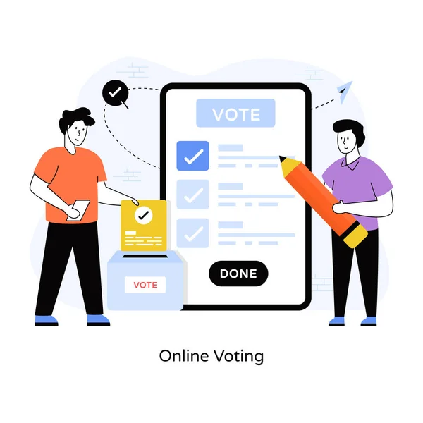 Votación Línea Icono Web Ilustración Simple — Archivo Imágenes Vectoriales