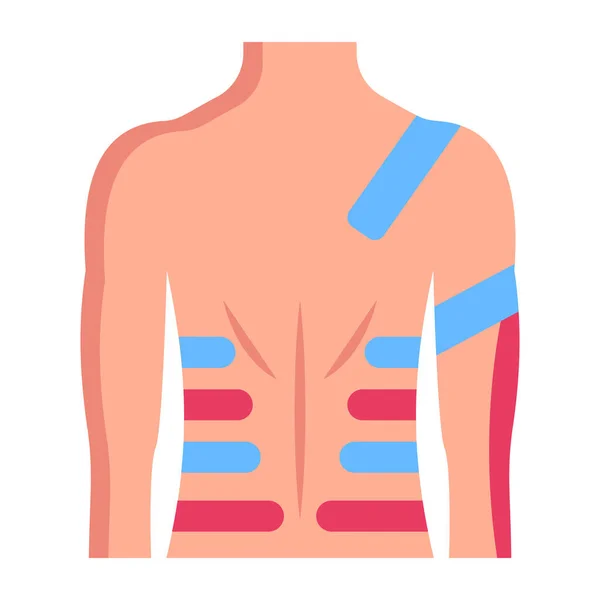 Cuerpo Humano Icono Plano Ilustración Vectorial — Archivo Imágenes Vectoriales