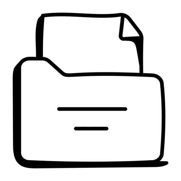 Dossier Icône Vecteur Mince Signe Ligne Illustration Symbole Contour Isolé — Image vectorielle