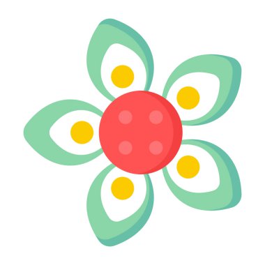 çiçek simgesi, vektör illüstrasyonu 