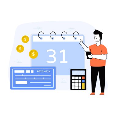 Takvim. Web simgesi basit illüstrasyon 