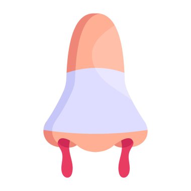 Kanayan burnun vektör çizimi 