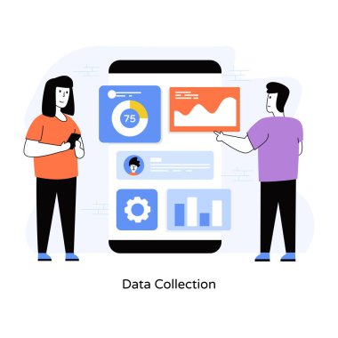 Analizler. Web simgesi basit illüstrasyon 