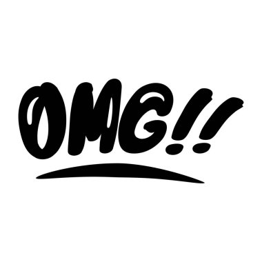 Elle çizilmiş omg. vektör illüstrasyonu.