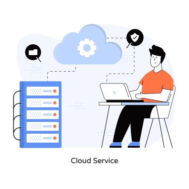 Bulut hesaplama. Ağ simgesi. vektör illüstrasyonu