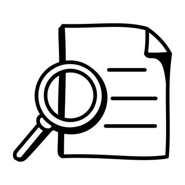 arama belgesi vektör illüstrasyonu