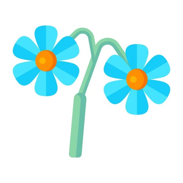 Cute Flowers Icon Vector Illustration — Stock Vector