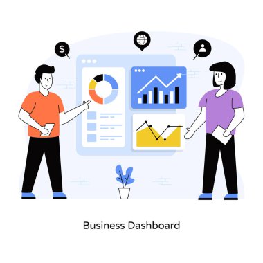 Analizler. Web simgesi basit illüstrasyon 