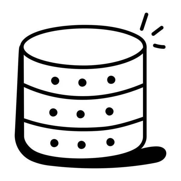 Database Icona Web Semplice Illustrazione — Vettoriale Stock