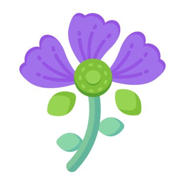 çiçek simgesi, vektör illüstrasyonu