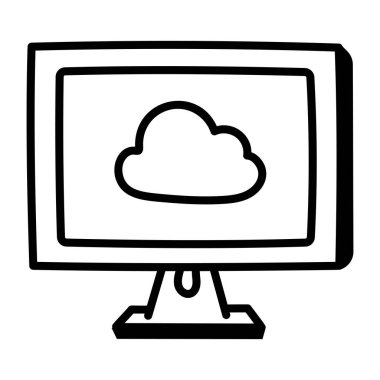 Bulut hesaplama. Ağ simgesi. vektör illüstrasyonu