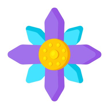 çiçek simgesi, vektör illüstrasyonu 