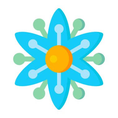 çiçek simgesi, vektör illüstrasyonu 