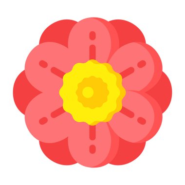 çiçek simgesi, vektör illüstrasyonu 