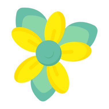 çiçek simgesi, vektör illüstrasyonu 