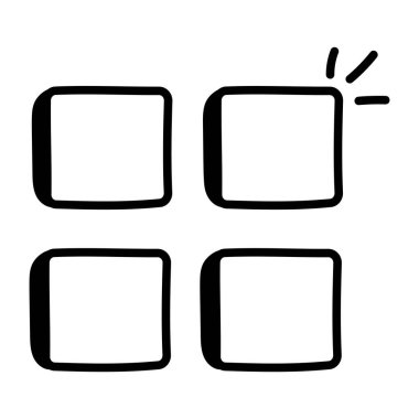 Menü karikatürü, vektör illüstrasyonu