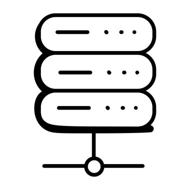 veritabanı. Web simgesi basit illüstrasyon