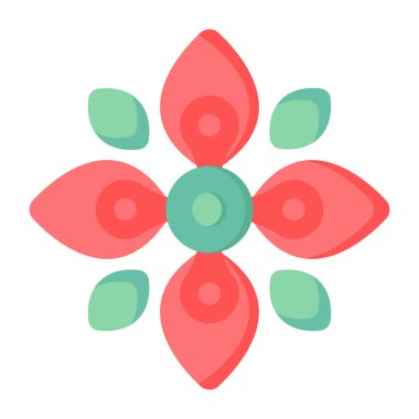 çiçek simgesi, vektör illüstrasyonu 