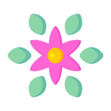 çiçek simgesi, vektör illüstrasyonu 