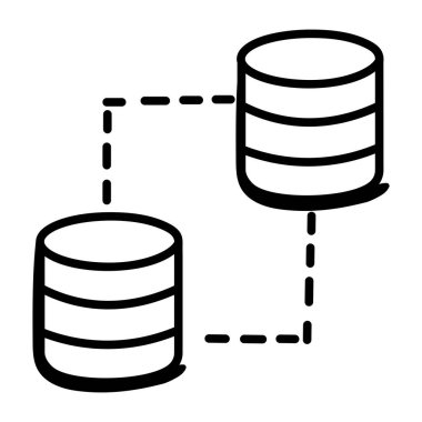 veritabanı. Web simgesi basit illüstrasyon  