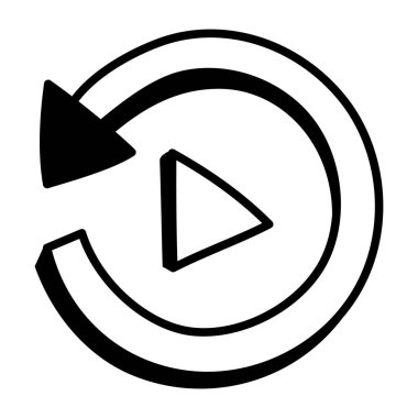 ortam oynatıcı simgesinin vektör illüstrasyonu