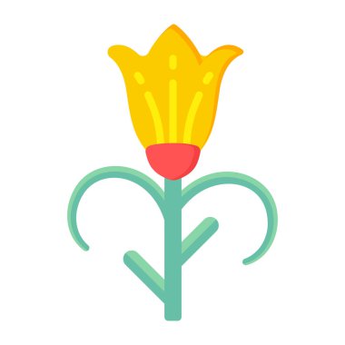 çiçek simgesi, vektör illüstrasyonu 