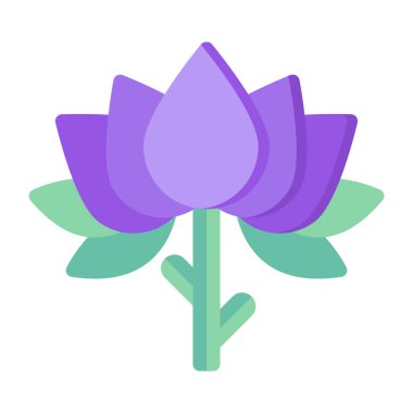 çiçek simgesi, vektör illüstrasyonu 