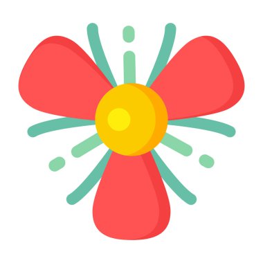 çiçek simgesi, vektör illüstrasyonu