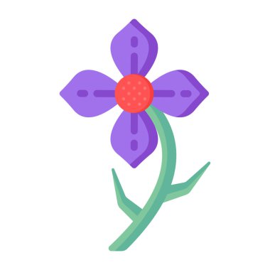 çiçek simgesi, vektör illüstrasyonu 