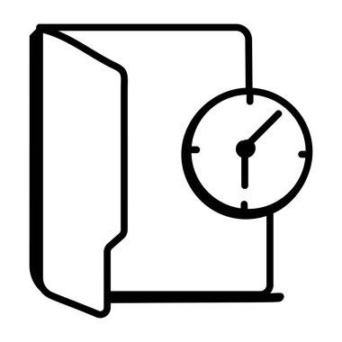 Saat simgesi vektör illüstrasyonlu dizin