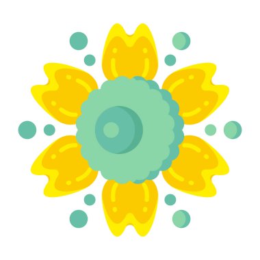 çiçek simgesi, vektör illüstrasyonu 