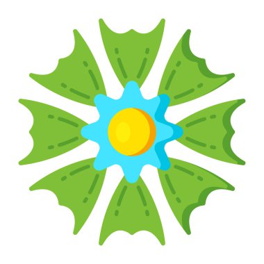 çiçek simgesi, vektör illüstrasyonu 