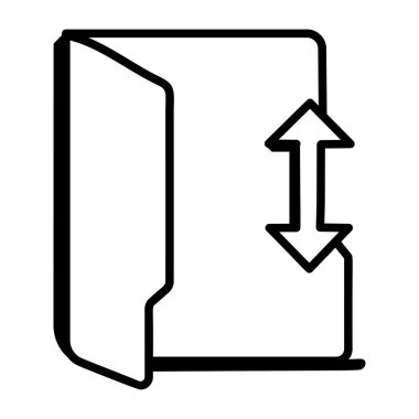 Dosya Yeniden Boyutlandır çizgi filmi, vektör illüstrasyonu