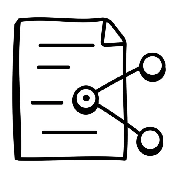 Partager Dossier Vectoriel Ligne Mince Icône — Image vectorielle