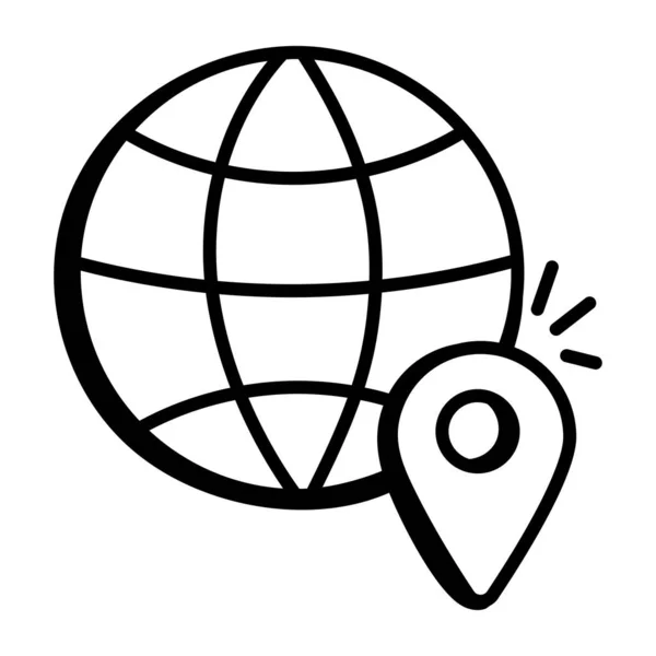 Global Location Simple Illustration — Stock Vector