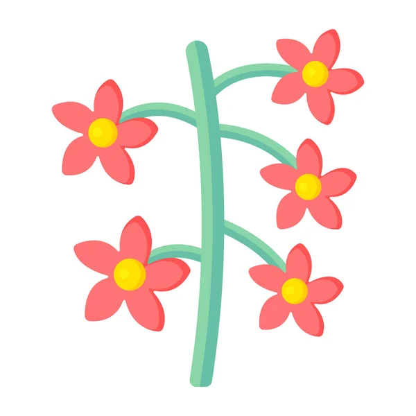 Icône Fleurs Mignonnes Illustration Vectorielle — Image vectorielle