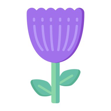 çiçek simgesi, vektör illüstrasyonu