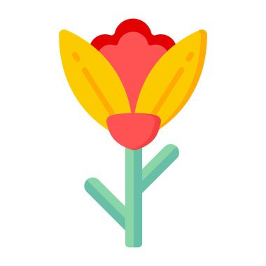 çiçek simgesi, vektör illüstrasyonu