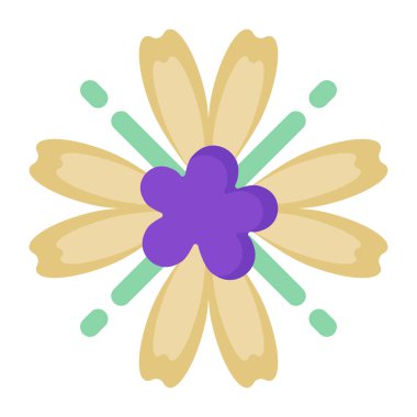 çiçek simgesi, vektör illüstrasyonu