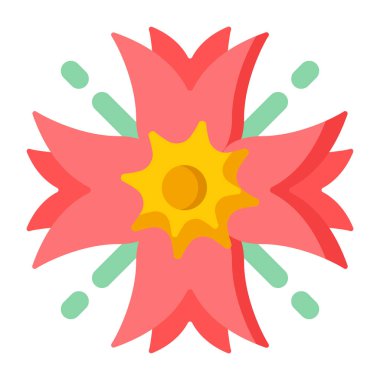 çiçek simgesi, vektör illüstrasyonu