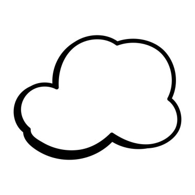 Bulut. Web simgesi basit illüstrasyon