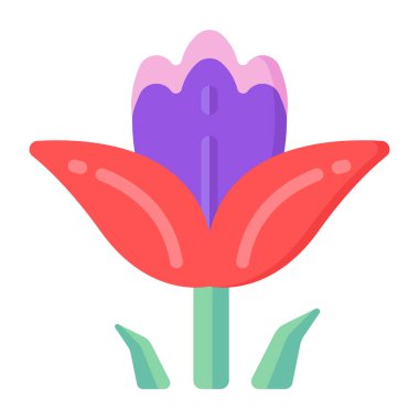 Lale. Web simgesi basit illüstrasyon