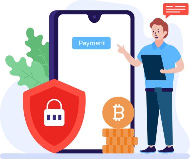  Bitcoin Dijital Elektronik Para Takası Para Toplama ve Madencilik Konsepti