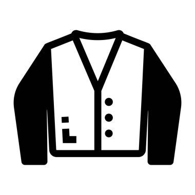 Ceket. Web simgesi basit illüstrasyon