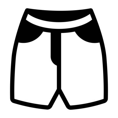 giysi şortu simgesi, vektör illüstrasyonu