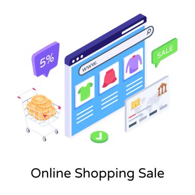 İnternetten alışveriş. Web simgesi