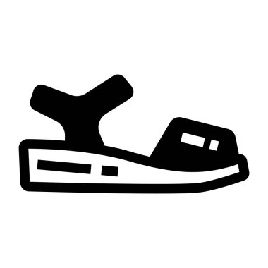 Plaj sandaletinin vektör çizimi