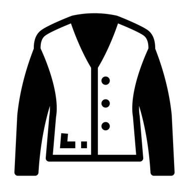 Ceket. Web simgesi basit illüstrasyon