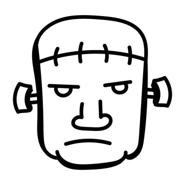 Şeytan çizgi filmi, vektör illüstrasyonu